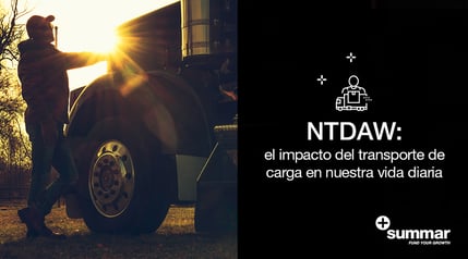 conductor y camion en el atardecer